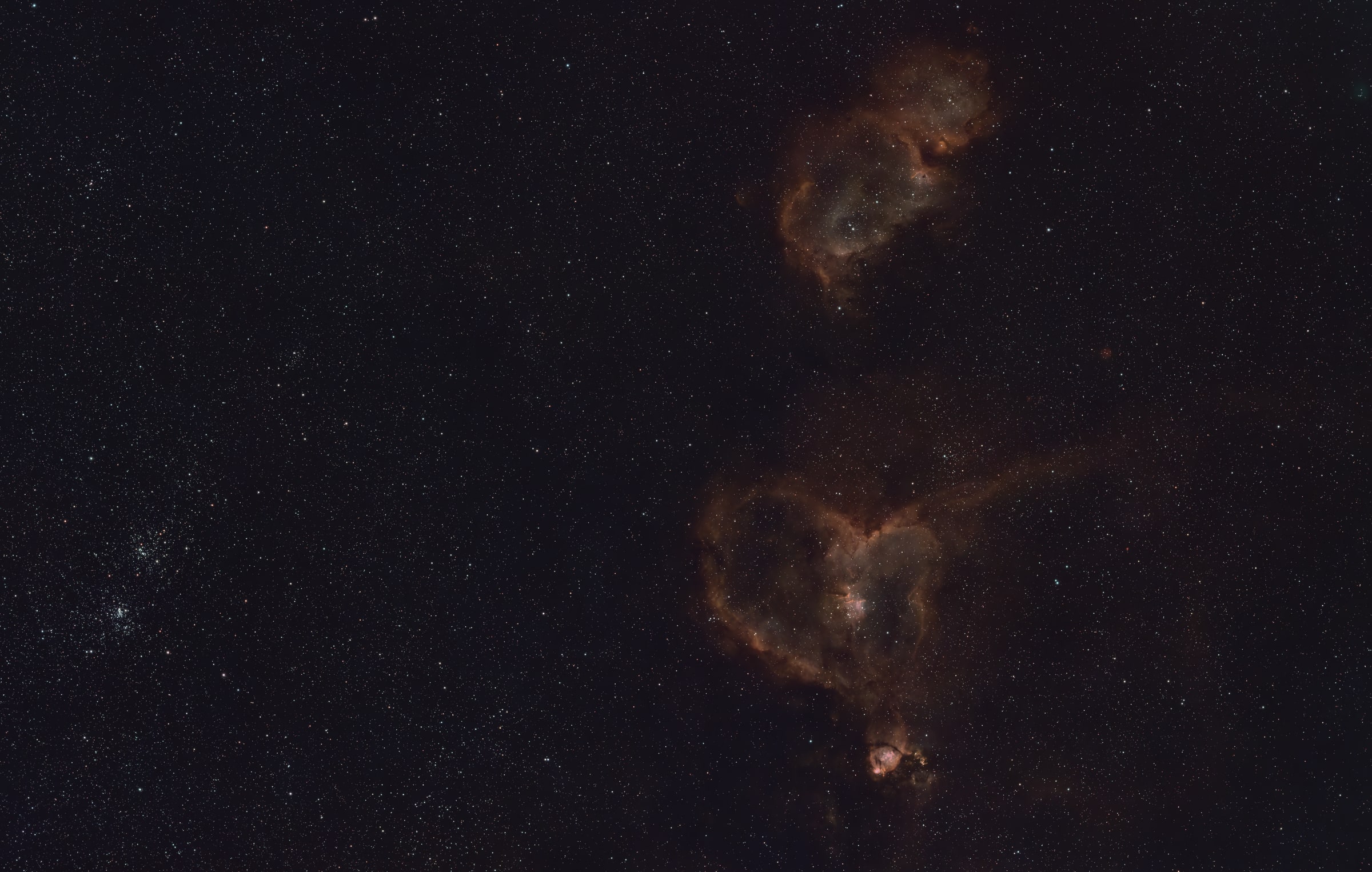 IC 1805 + IC 1848 · Heart and Soul