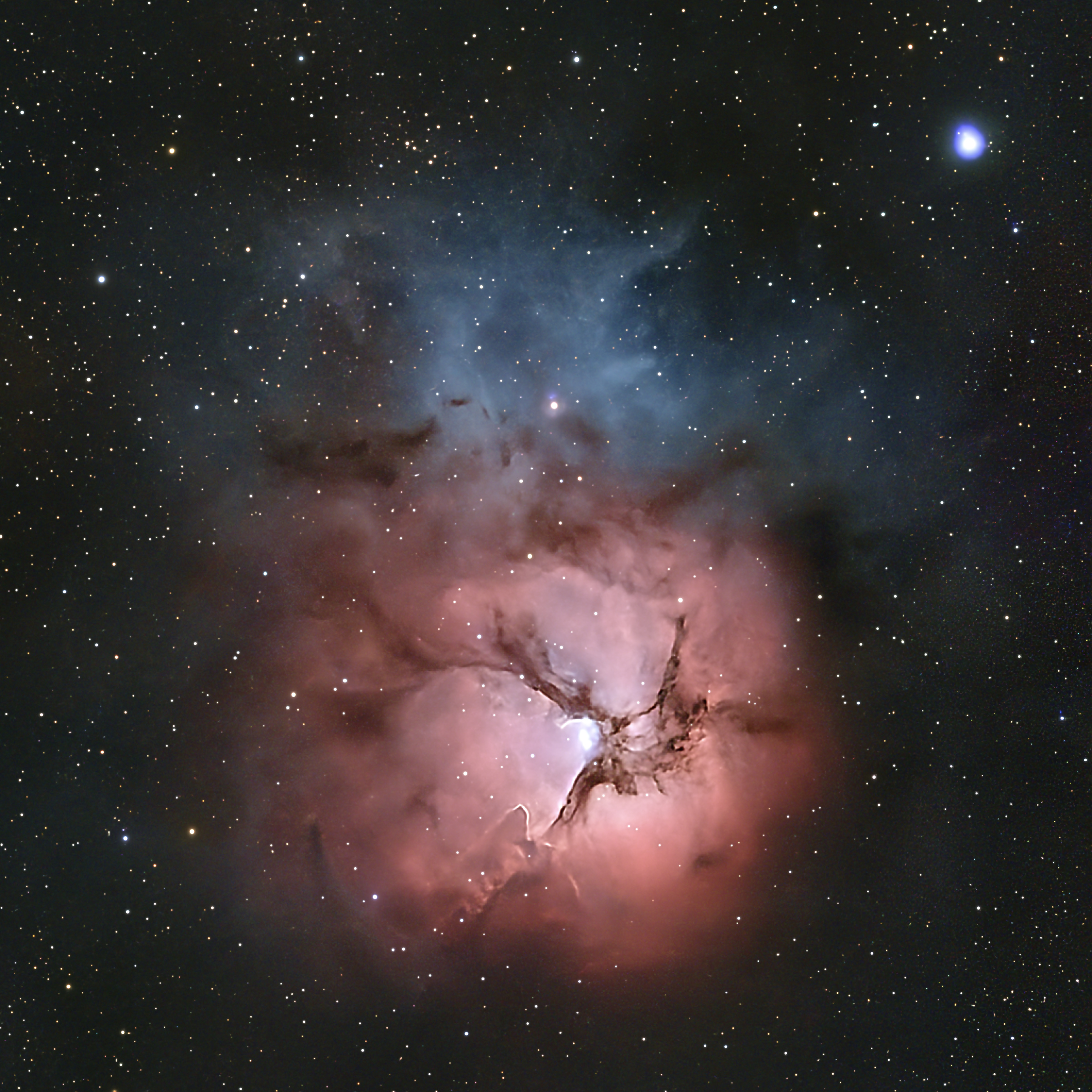 Trifid Nebula + Webb's Cross survey selection