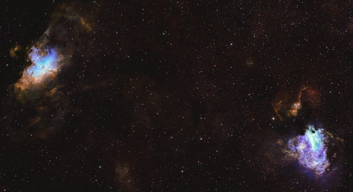 Eagle Nebula, Swan Nebula preview