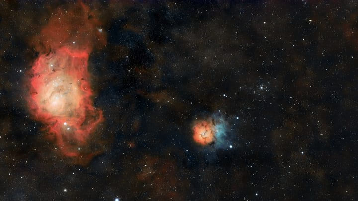 Lagoon Nebula, Trifid Nebula, Webbs Cross preview