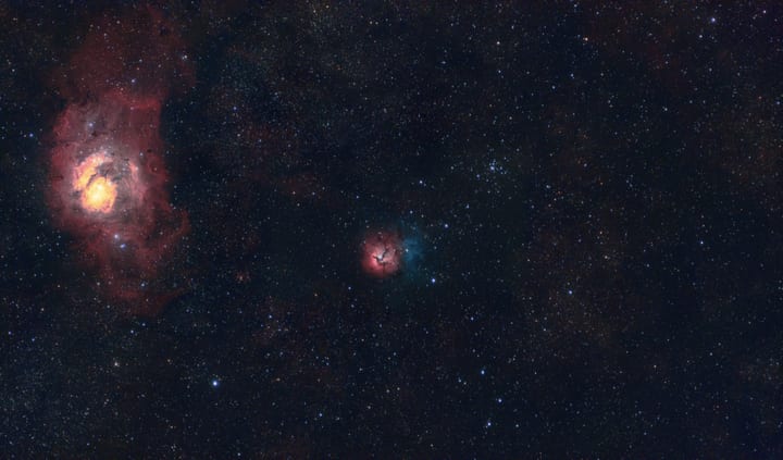 Lagoon Nebula, Trifid Nebula, Webbs Cross preview