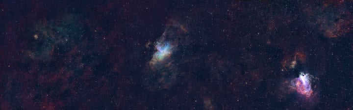 Nest Nebula, Eagle Nebula, Swan Nebula preview