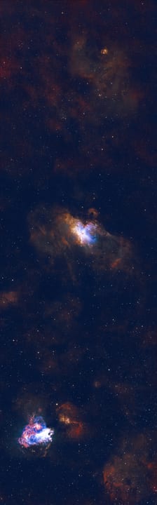 Nest Nebula, Eagle Nebula, Swan Nebula preview
