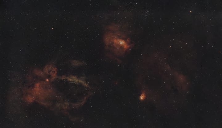 Lobster Claw Nebula Bubble Nebula Northern Lagoon Nebula preview