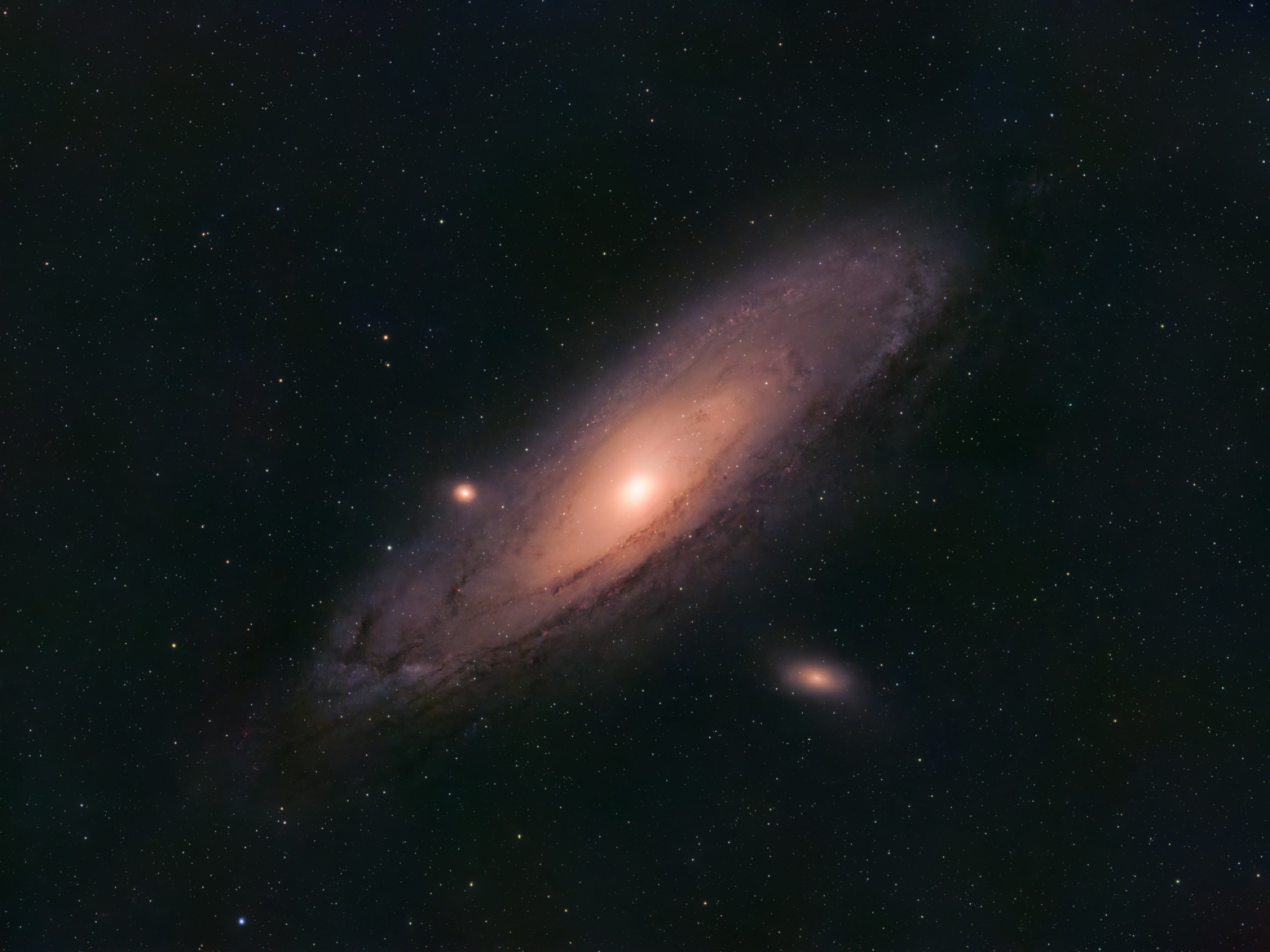 Wide-field portrait of the Andromeda Galaxy