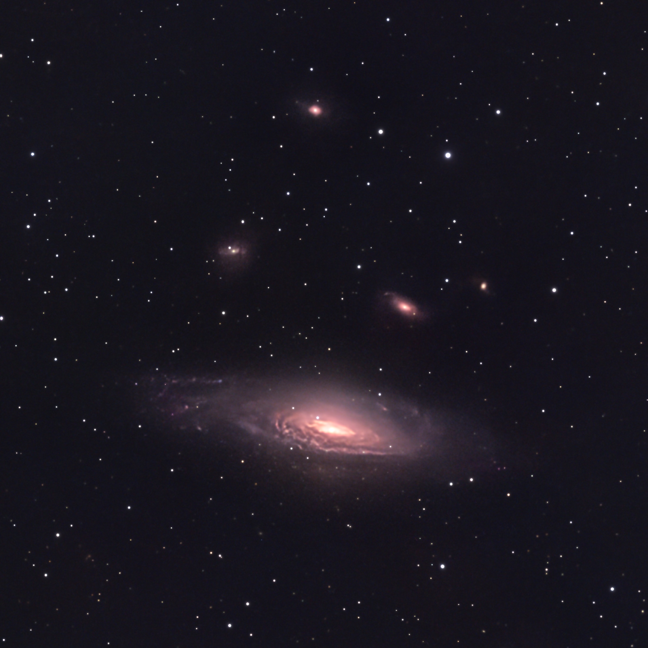 Detailed view of NGC 7331 and the surrounding Deer Lick galaxy field